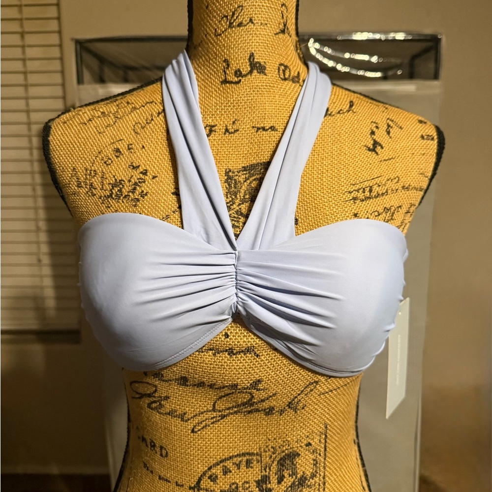 Light Blue Halter Bikini Top